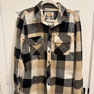 Free Planet Beige, Black & Gray Plaid Shacket